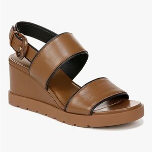 Vince “Roma” Brown Wedge Sandals with Platform